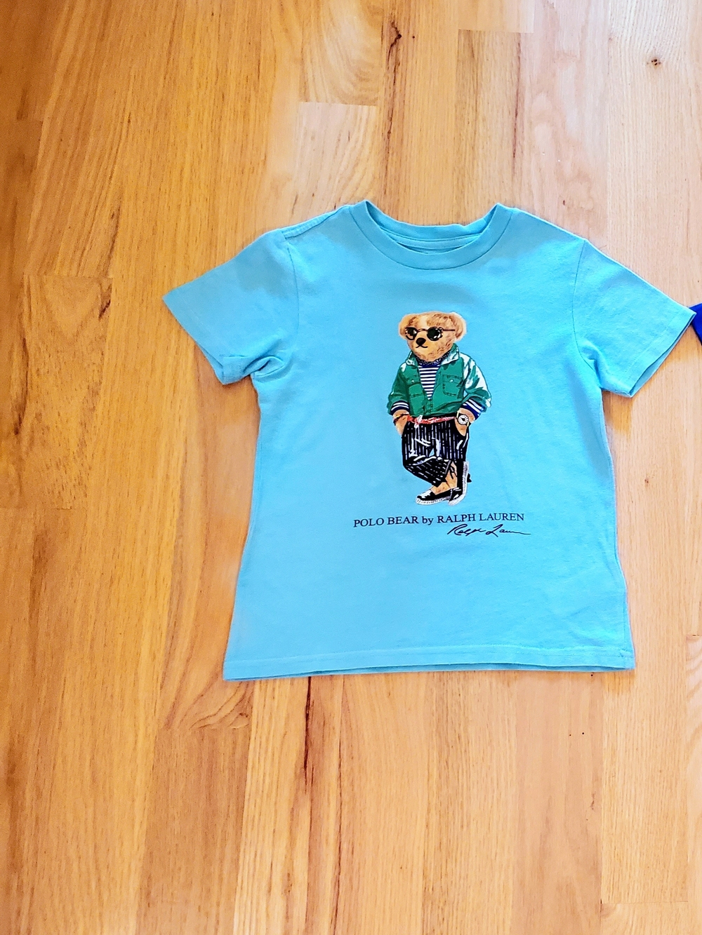 Polo by Ralph Lauren Light Blue Kids Tee with Polo Bear Graphic